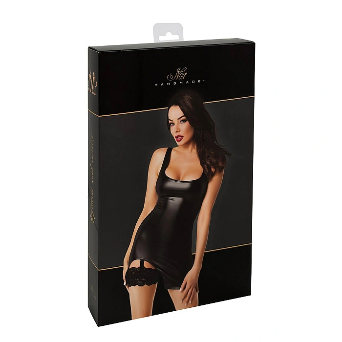 Платье Noir Handmade F344 Powerwetlook dress with garter - XL