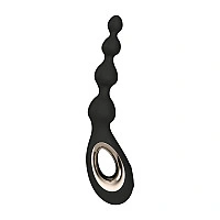 Анальные бусы с вибрацией LELO Soraya Beads Black, разный диаметр бусин, 8 режимов
