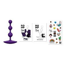 Анальные бусы Romp Amp Dark Purple, силикон, макс. диаметр 2,6 см