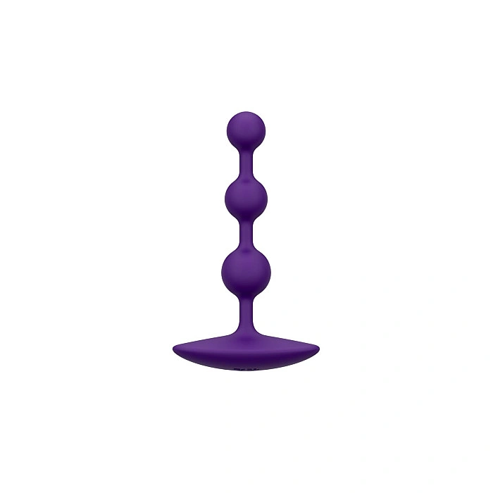Анальные бусы Romp Amp Dark Purple, силикон, макс. диаметр 2,6 см