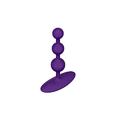 Анальные бусы Romp Amp Dark Purple, силикон, макс. диаметр 2,6 см