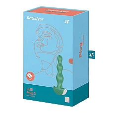 Анальний стимулятор-намистини з двома моторами Satisfyer Lolli-Plug 2 Green