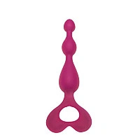 Анальний ланцюжок Alive Arrow Pink, силікон, макс. діаметр 3 см
