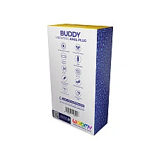 Анальный вибростимулятор Wooomy Buddy, темно-зеленый, гибкий, 10 режимов вибрации, съемная вибропуля