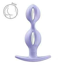 Анальные шарики Fun Factory B BALLS DUO Purple, эффект вибрации, диаметр 3,2 и 3,6 см