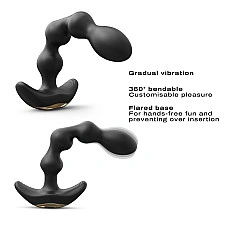 Анальный вибратор-бусы Dorcel FLEXI BALLS, гибкий ствол, пульт ДУ