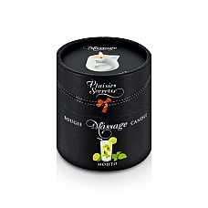 Масажна свічка Plaisirs Secrets Mojito (80 мл) подарункове паковання, керамічний посуд