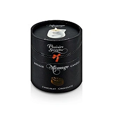 Масажна свічка Plaisirs Secrets Chocolate (80 мл) подарункова упаковка, керамічний посуд
