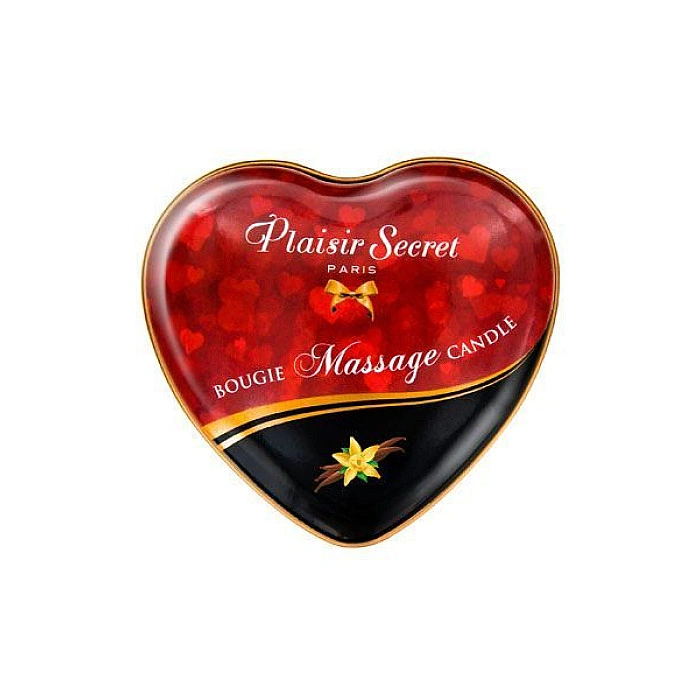 Массажная свеча-сердечко Plaisirs Secrets Vanilla (35 мл)