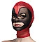 Маска сердце сетка с открытым ртом и глазами Feral Feelings - Hearts Mask Red/Black