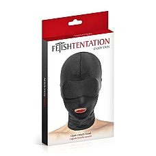 Капюшон для БДСМ з відкритим ротом Fetish Tentation Open Mouth Hood
