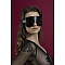 Маска на очі Feral Feelings - Blindfold Mask, натуральна шкіра, чорна
