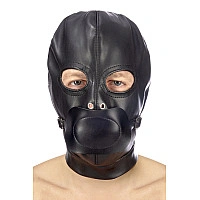 Капюшон з кляпом для БДСМ Fetish Tentation BDSM hood in leatherette with removable gag