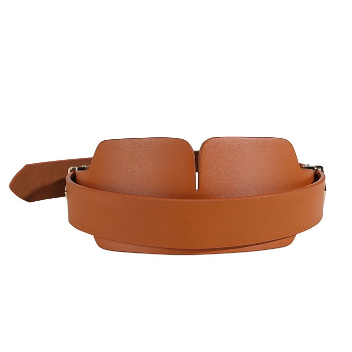 Маска на глаза LOCKINK Blindfold Kit, коричневая, натуральная кожа, регулируемый объем