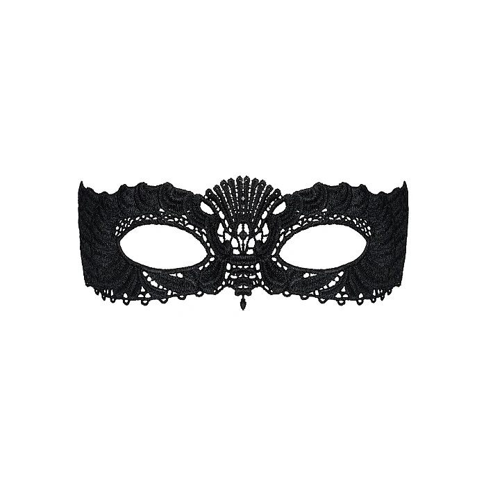 Кружевная маска Obsessive A700 mask, единый размер, черная