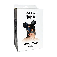 Шкіряна маска мишки Art of Sex - Mouse Mask, колір Рожевий