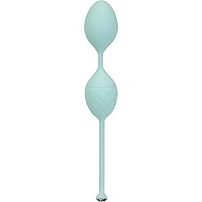 Розкішні вагінальні кульки PILLOW TALK - Frisky Teal з кристалом, діаметр 3,2 см, вага 49-75 гр