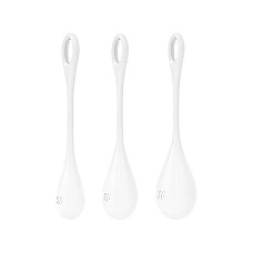 Набір йоні намистин Satisfyer Yoni Power 1 White, діаметр 2-2,5-3см, вага 22-46-74гр