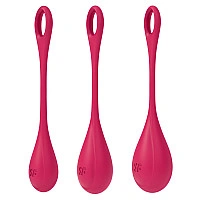 Набір йоні намистин Satisfyer Yoni Power 1 Red, діаметр 2-2,5-3см, вага 22-46-74гр