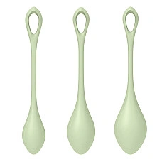 Набір йоні намистин Satisfyer Yoni Power 2 Light Green, диаметр 2-2,5-3см, вес 22-44-73гр
