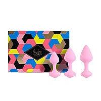 Набор силиконовых анальных пробок FeelzToys - Bibi Butt Plug Set 3 pcs Pink