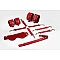 Набір Feral Feelings BDSM Kit 5 Red, наручники, поножі, хрестовина, маска, падл
