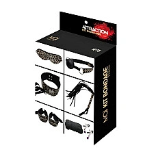 Набір MAI BDSM STARTER KIT Nº 75 Leopard: батіг, кляп, наручники, маска, нашийник, мотузка, затискач