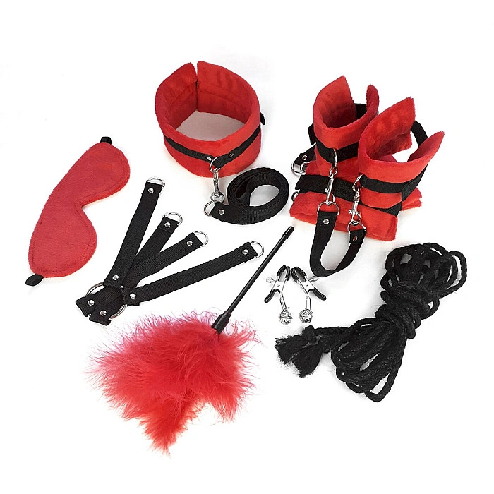 BDSM-набор Art of Sex – Soft Touch BDSM Set, красный, 9 предметов