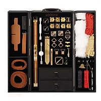БДСМ-набор LOCKINK All-in-1 BDSM Play Kit, коричневый, ремни, маска, кляпы, анальные пробки, свечи