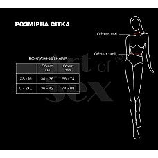 Бондажний набір Art of Sex – Shandy L-2XL, екошкіра, чорний