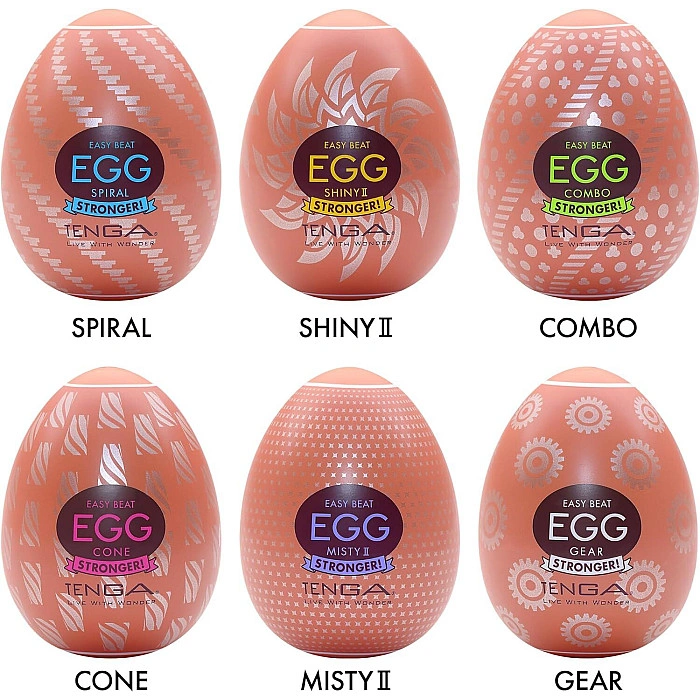Набір мастурбаторів-яєць Tenga Egg Hard Boilded II Pack (6 яєць)