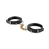 Наручники из экокожи Bijoux Indiscrets Maze – Thin Handcuffs Black