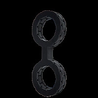 Наручники из силикона Doc Johnson The Cuffs Small - Black, хорошо тянутся, для рук и для ног