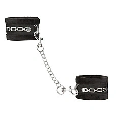 Наручники Punishment – Crystal Detail Handcuffs – Black, съемная цепочка, украшены кристаллами