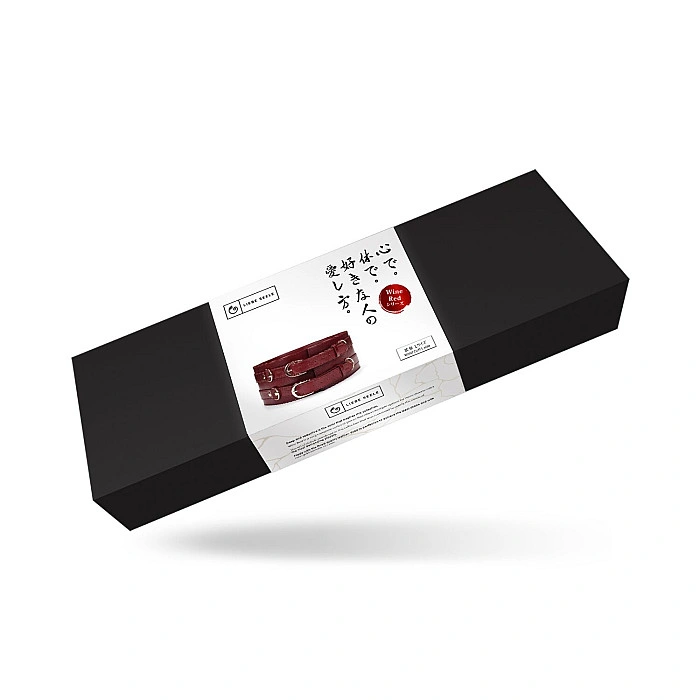 Кожаный пояс для бондажа Liebe Seele Wine Red Waist Cuff, L Size