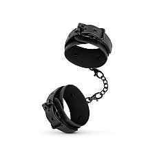 Наручники Bedroom Fantasies: Faux Leather Handcuffs One Size, черные