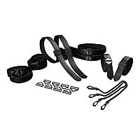 Набір із 8 ременів для зв'язування LOCKINK 8-Bondage-Straps Restraint Set - Black