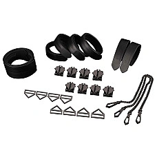 Набор для бондажа LOCKINK 8-Bondage-Straps Restraint Set, черный 8 ремней из натуральной кожи