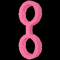 Наручники из силикона Doc Johnson The Cuffs Large - Pink, хорошо тянутся, для рук и для ног