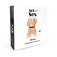 Бондажний набір із металевим анальним гаком №1 Art of Sex Blanca Bondage set with anal hook №1