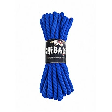 Бавовняна мотузка для шибарі Feral Feelings Shibari Rope, 8 м синя