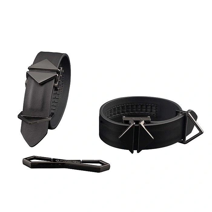 Фиксаторы для рук и ног LOCKINK Wristcuffs/Anklecuffs, черные, натуральная кожа