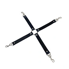 Хрестовина з натуральної шкіри Art of Sex - 4 Way Connector, Чорний