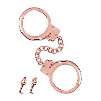 Металлические наручники Fetish Tentation Premium Chick wrist cuffs in rose-gold metal, розовое золото