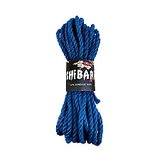 Джутова мотузка для шибарі Feral Feelings Shibari Rope, 8 м синя