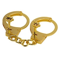 Наручники LOCKINK Pretty-sub Handcuffs, золотистые, металлические, можно открыть без ключа