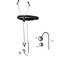 Бондажний набір із металевим анальним гаком №4 Art of Sex Blanca Bondage set with anal hook №4