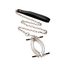 Затискач для статевих губ Master Series: Pussy Tugger Adjustable Vagina Clamp with Chain