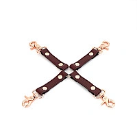 Кожаная крестовина Liebe Seele Wine Red Hogtie