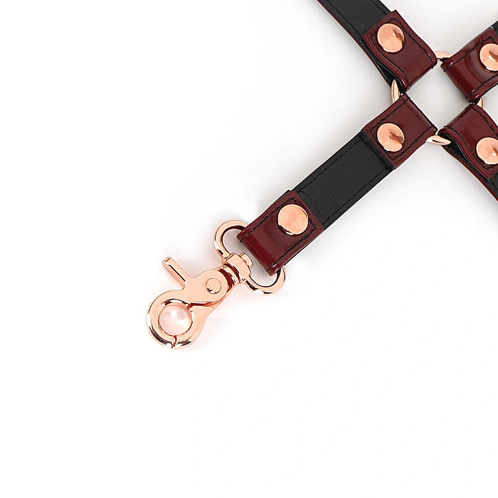 Кожаная крестовина Liebe Seele Wine Red Hogtie